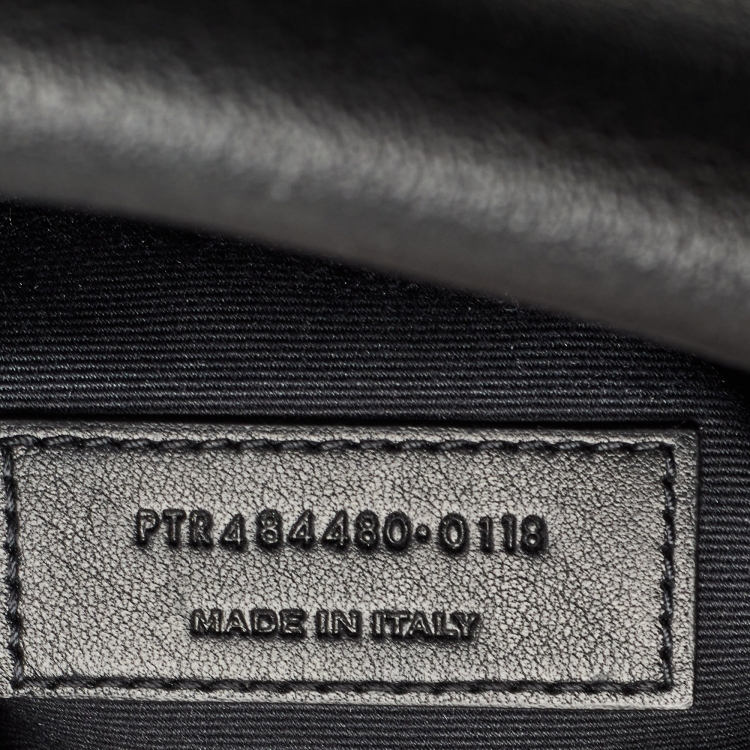 Pre Owned Saint Laurent Black Leather Front Pocket Briefcase Bag