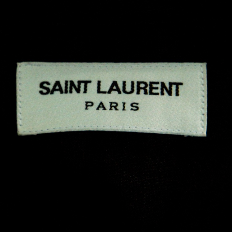 Pre Owned Saint Laurent Paris Grey Checkered Wool Long Sleeve Shirt M