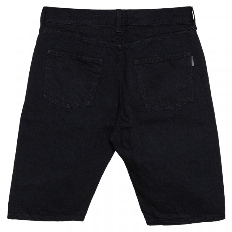 Pre Owned Saint Laurent Paris Black Denim Bermuda Shorts S