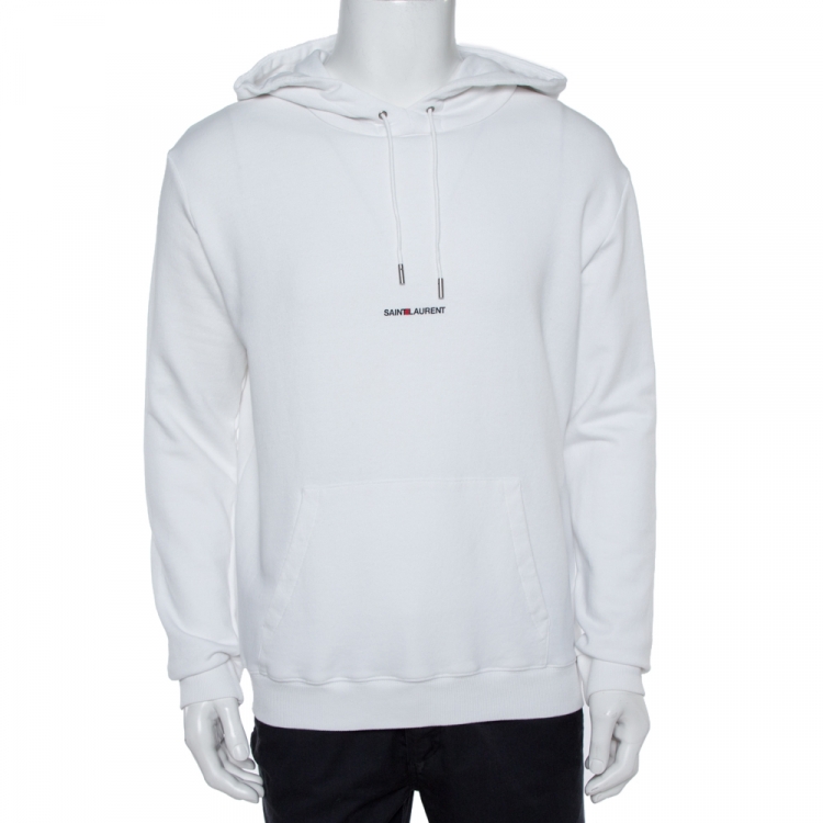 white saint laurent hoodie