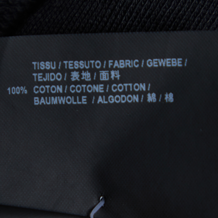 Pre Owned Saint Laurent Black Archive Logo Print Cotton Hooded Sweatshirt M