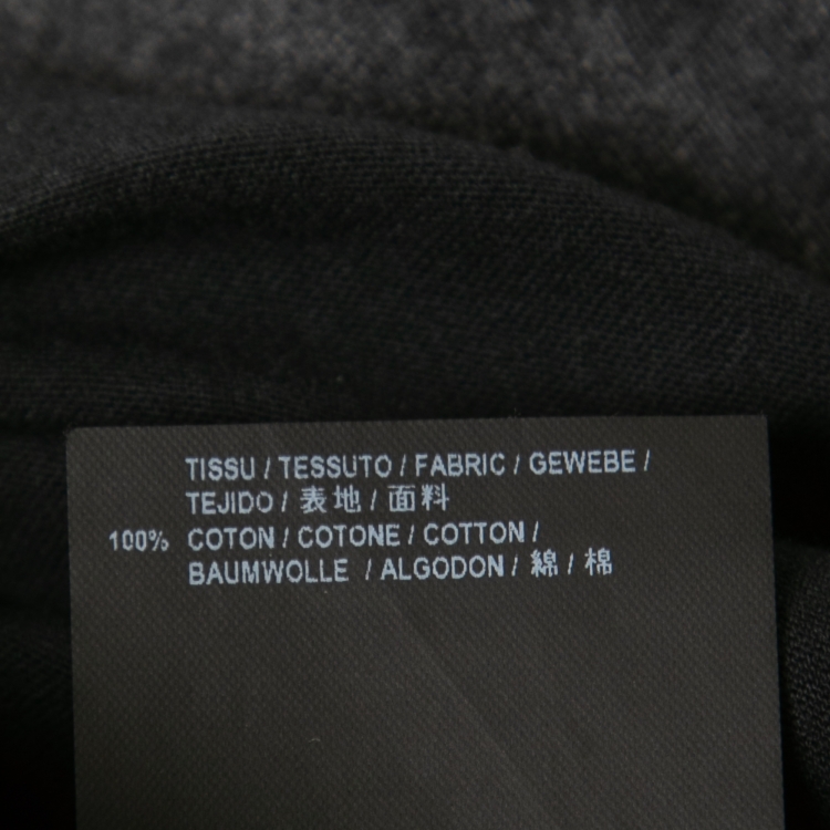 Pre Owned Saint Laurent Paris Grey Logo Print Cotton Distressed Effect T-Shirt S