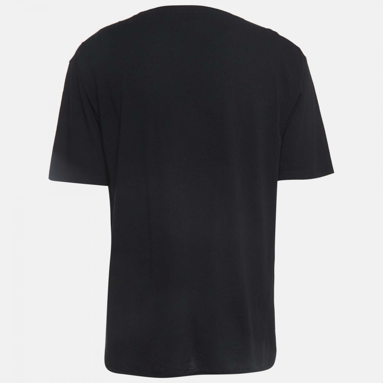 SAINT LAURENT smoking ブラック Tシャツ M Authentic Saint Laurent Black No Smoking Detail Cotton