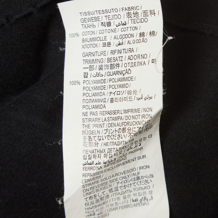 Pre Owned Saint Laurent Black Decoupe Dust Cotton T-Shirt S