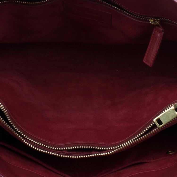 Pre Owned Saint Laurent Paris Red Leather Small Sac De Jour Tote