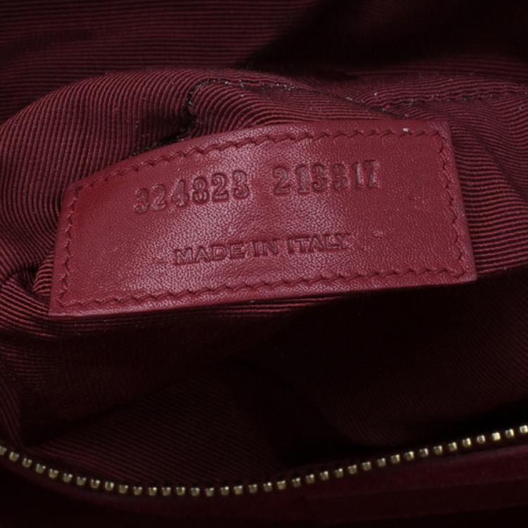 Pre Owned Saint Laurent Paris Red Leather Small Sac De Jour Tote