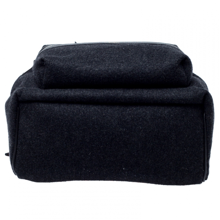 Pre Owned Saint Laurent Dark Grey Wool Classic Backpack