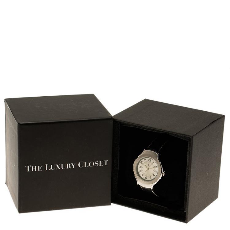 Pre Owned Saint Laurent Paris Silver Stainless Steel Classic Men's Wristwatch 36MM