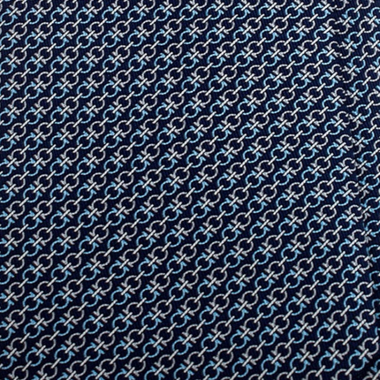 Ferragamo Gancini Silk Tie in Blue for Men