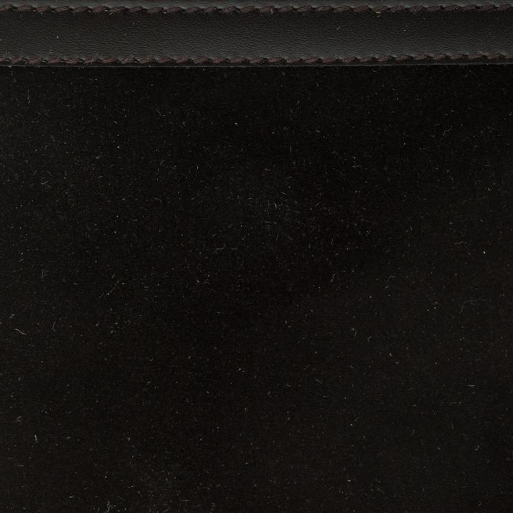 Pre Owned Salvatore Ferragamo Brown Leather and Suede Bifold Wallet