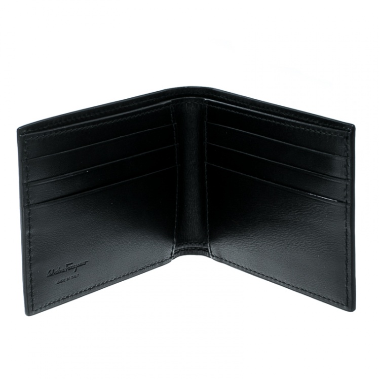 Ferragamo Black leather bi-fold wallet