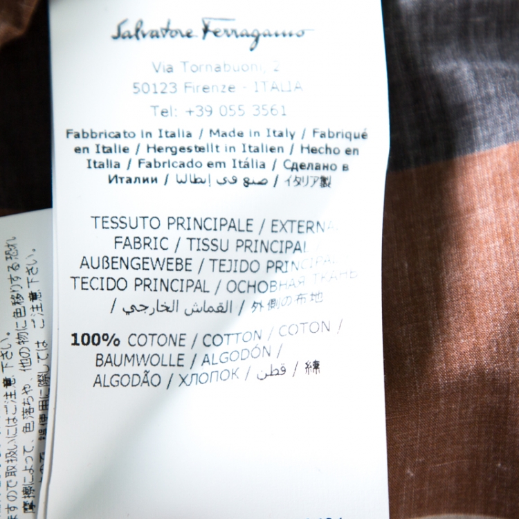 Pre Owned Salvatore Ferragamo Multicolor Wide Striped Cotton Short Sleeve Shirt XL