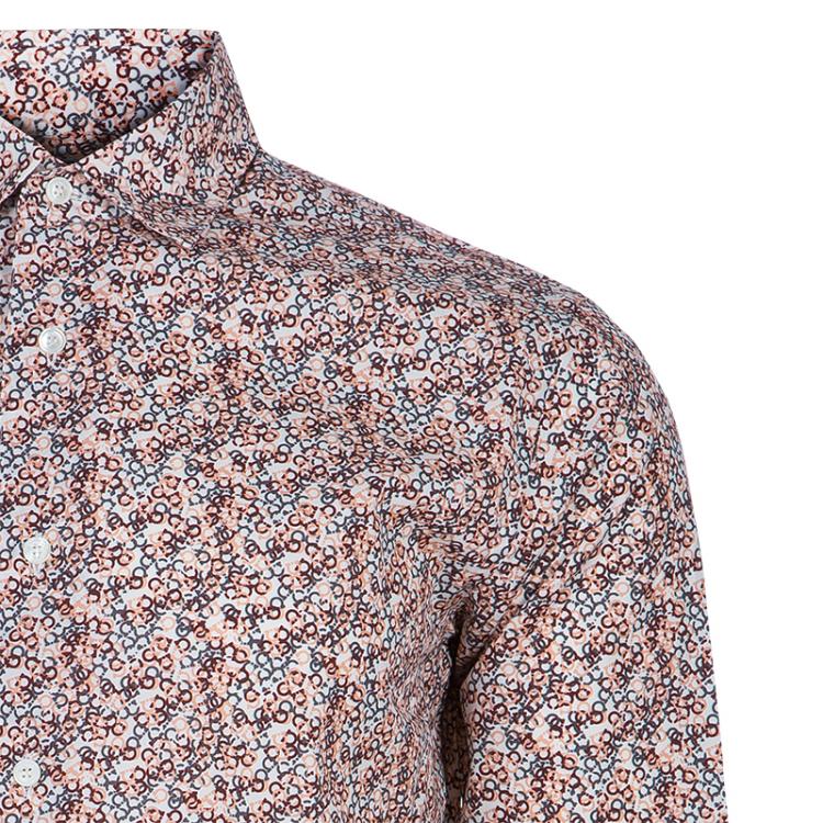 Pre Owned Salvatore Ferragamo Men's Multicolor Print Shirt M
