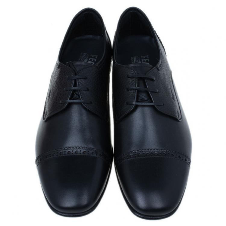 Pre Owned Salvatore Ferragamo Ralph Muflone Cap Toe Oxfords Size 41