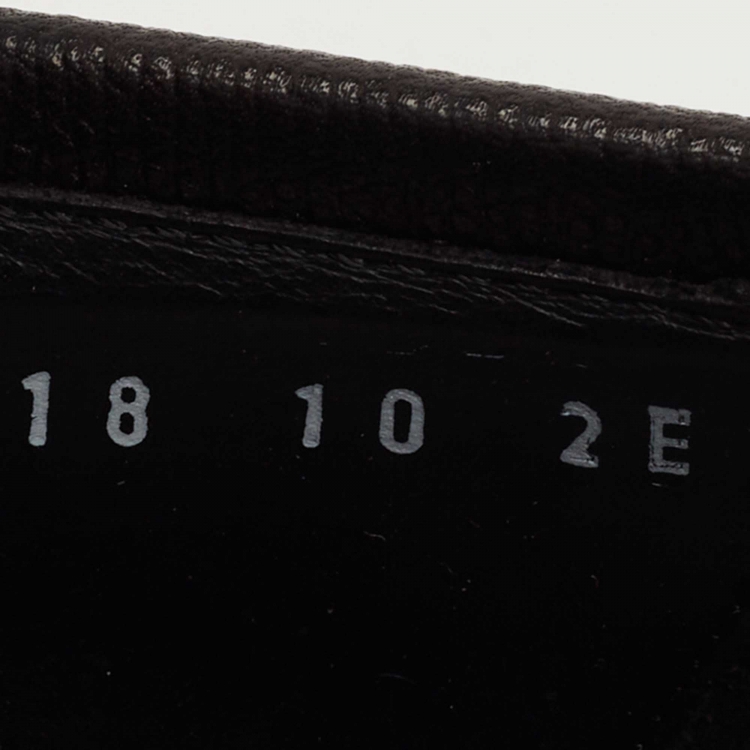 Pre Owned Salvatore Ferragamo Black Leather Penny Loafers Size 44