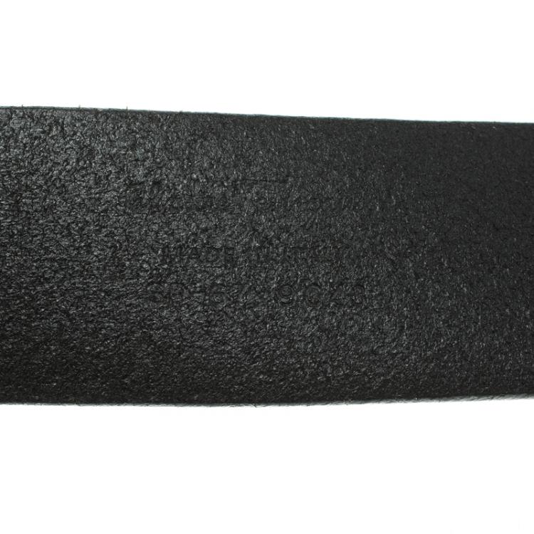 Pre Owned Salvatore Ferragamo Black Leather Double Gancini Parigi Buckle Belt 90cm