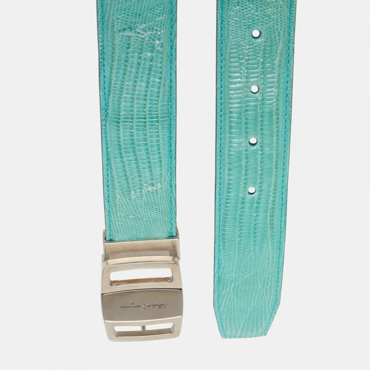 Green ferragamo outlet belt