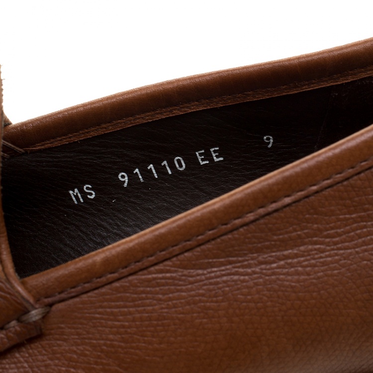 Pre Owned Salvatore Ferragamo Brown Leather Mason Loafers Size 43