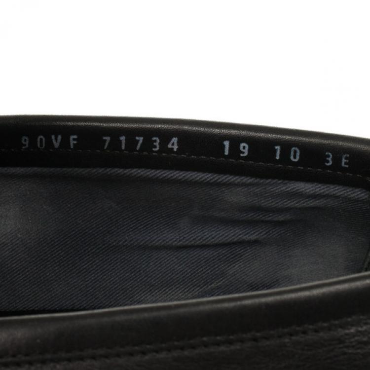 Pre Owned Salvatore Ferragamo Black Leather Gancino Bit Loafers Size 44