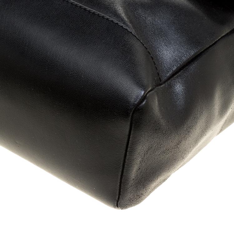 Pre Owned Salvatore Ferragamo Black Leather Briefcase