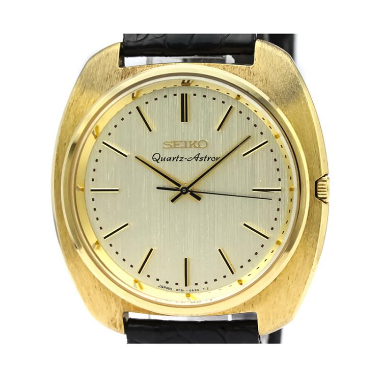 Seiko Gold 18K Yellow Gold Astron 9F61-0A50 Men's Wristwatch 40 MM Seiko |  TLC