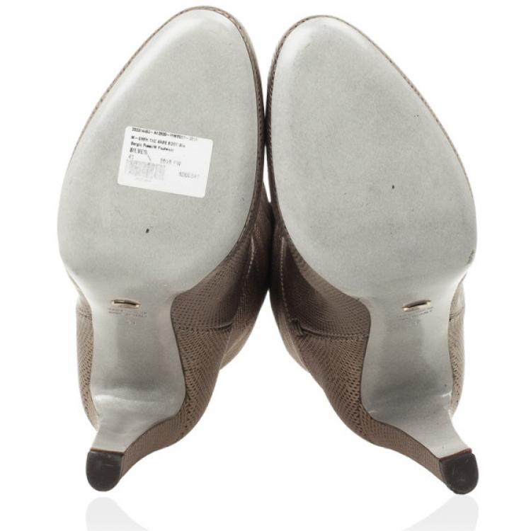 Pre Owned Sergio Rossi Metallic Embossed Leather Over The Knee Boots Size 41