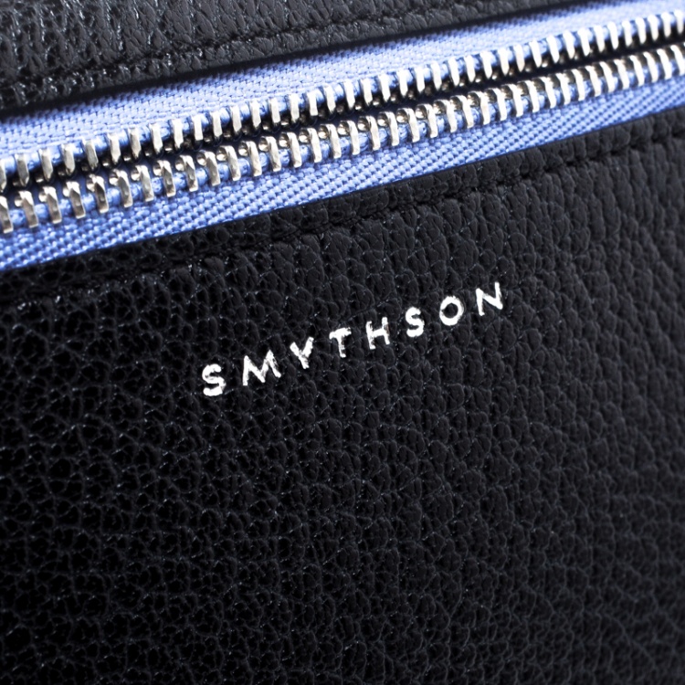 Smythson Black Leather Panama Zip Currency Case Smythson | TLC