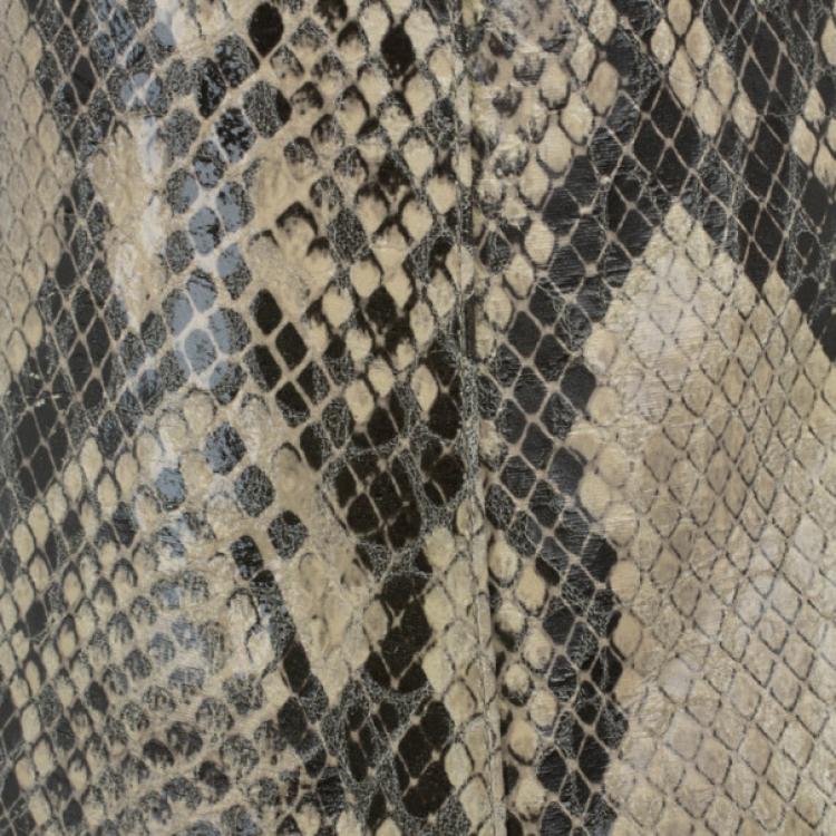 Pre Owned Stella McCartney Snake Effect Faux Leather Ankle Boots Size 39