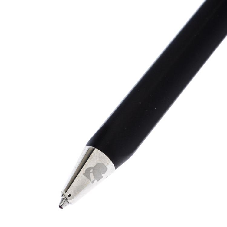 Pre Owned S.T. Dupont Karl Lagerfeld Edition Matte Black Palladium Finish Ballpoint Pen