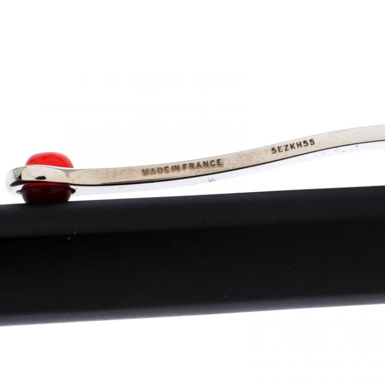 Pre Owned S.T. Dupont Karl Lagerfeld Edition Matte Black Palladium Finish Ballpoint Pen