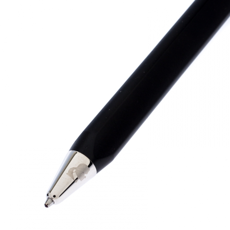 Pre Owned S.T. Dupont Karl Lagerfeld Edition Matte Black Palladium Finish Ballpoint Pen