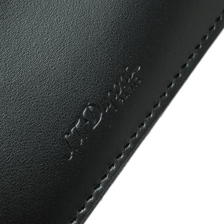 Pre Owned S.T. Dupont Black Leather Signature Bifold Wallet