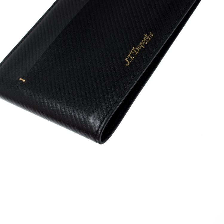 Pre Owned S.T. Dupont Black Leather James Bond 7CC Bifold Wallet