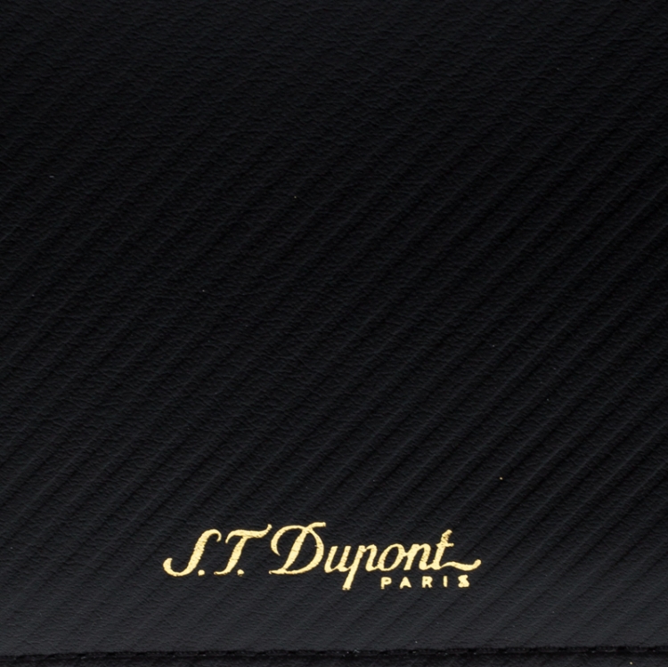 Pre Owned S.T. Dupont Black Leather James Bond 7CC Bifold Wallet