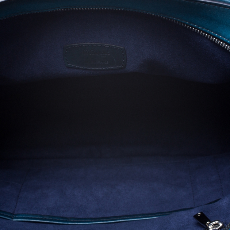 Pre Owned S.T. Dupont Blue Ombre Leather Atelier Document Briefcase