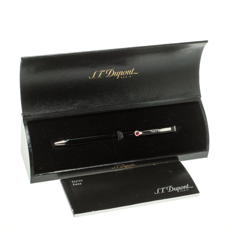 Pre Owned S.T. Dupont Mon Dupont Black Lacquer & Palladium Ballpoint Pen