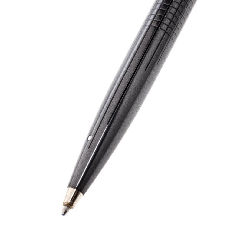 Pre Owned S.T. Dupont Textured Two Tone Metal Ballpoint Pen