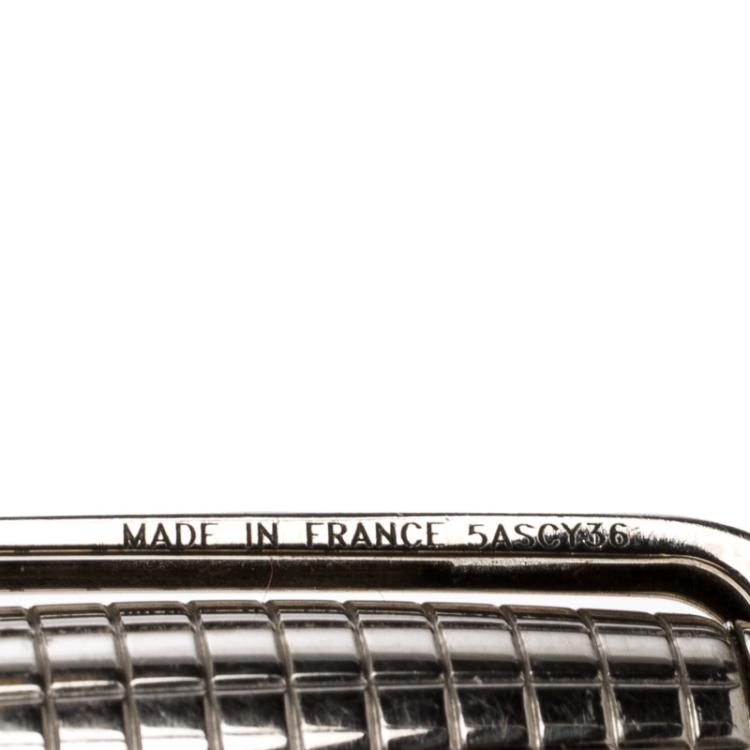 Pre Owned S.T. Dupont Textured Two Tone Metal Ballpoint Pen