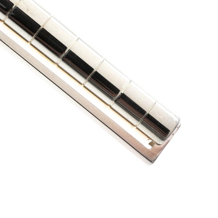 Pre Owned S.T Dupont Classic Silver Plated Ballpoint Pen & Mechanical Pencil 