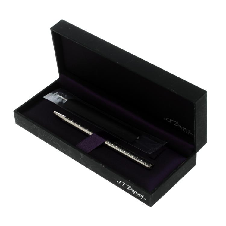 Pre Owned S.T Dupont Classic Silver Plated Ballpoint Pen & Mechanical Pencil 