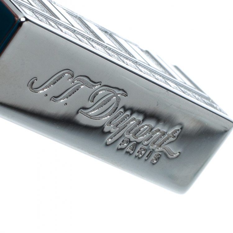 Pre Owned ST Dupont Art Deco Ligne 2 Textured Palladium Finish Limited Edition Lighter