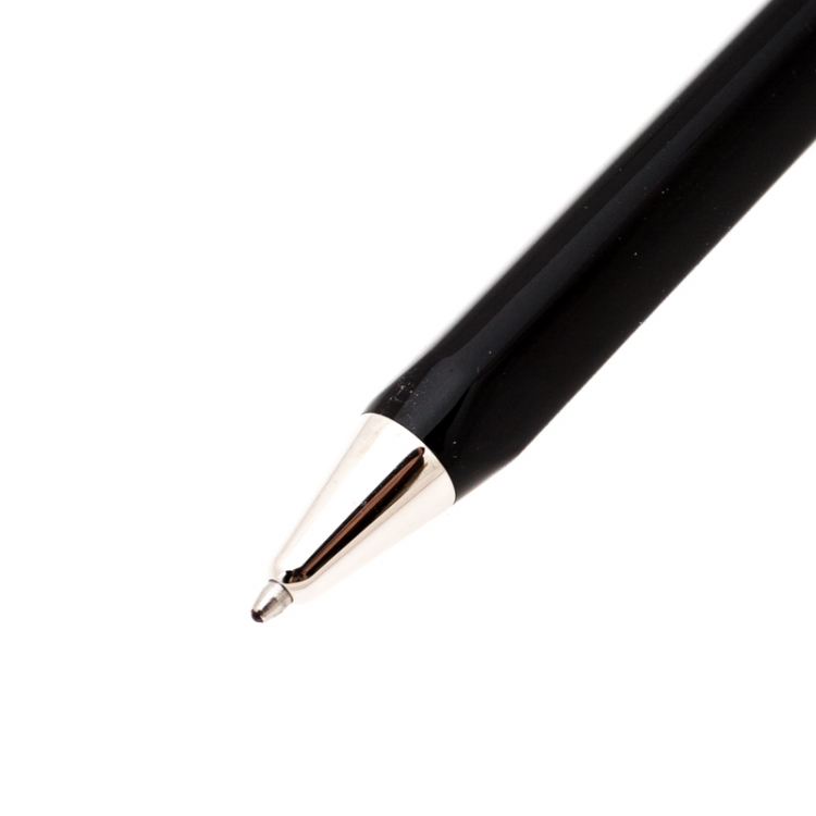 Pre Owned S.T. Dupont Mon Dupont Black Lacquer Palladium Finish Ballpoint Pen
