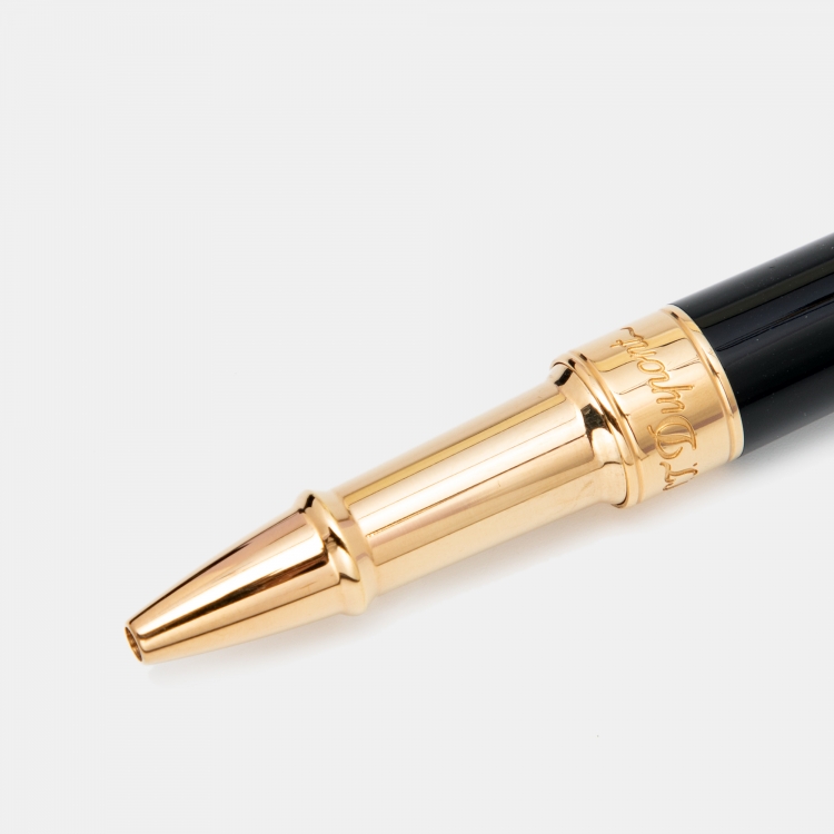 Pre Owned S.T Dupont Liberté Hippocrate Black Lacquer Rollerball Pen