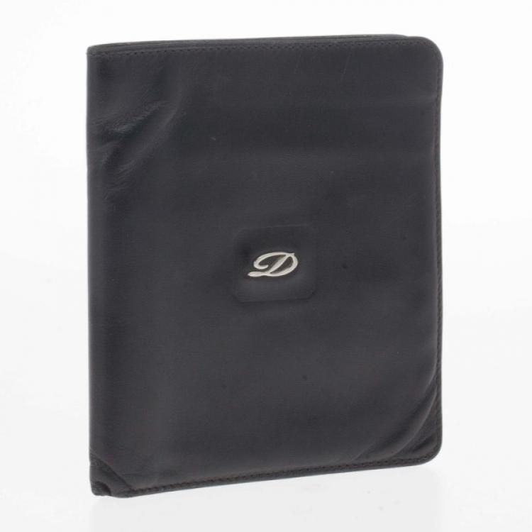 Pre Owned S.T. Dupont Black Leather Line D Wallet