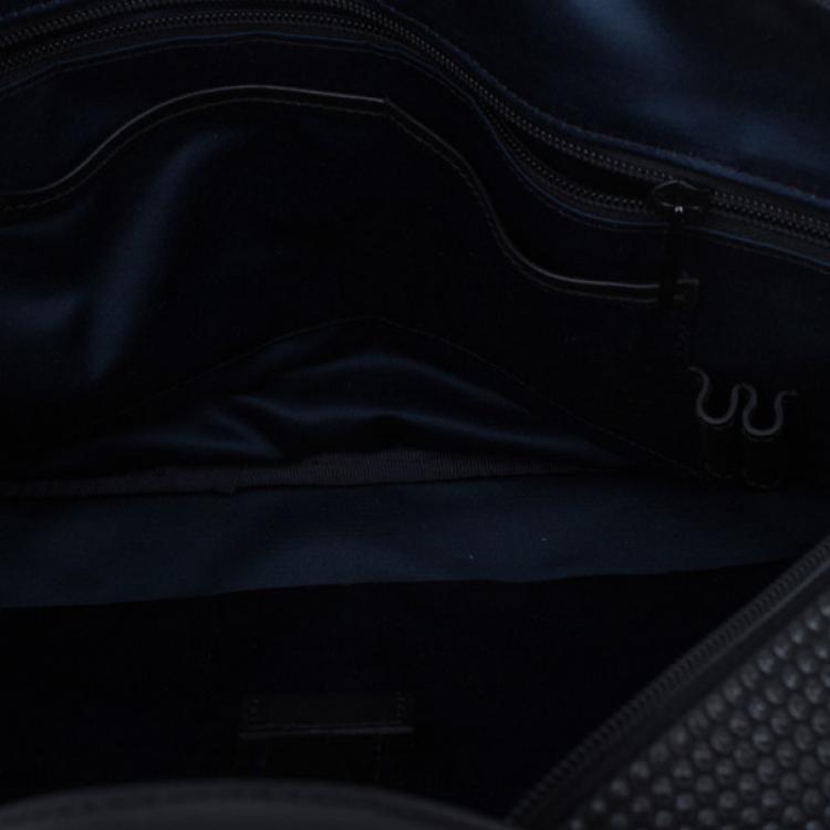 Pre Owned S.T. Dupont Black Leather Laptop Bag