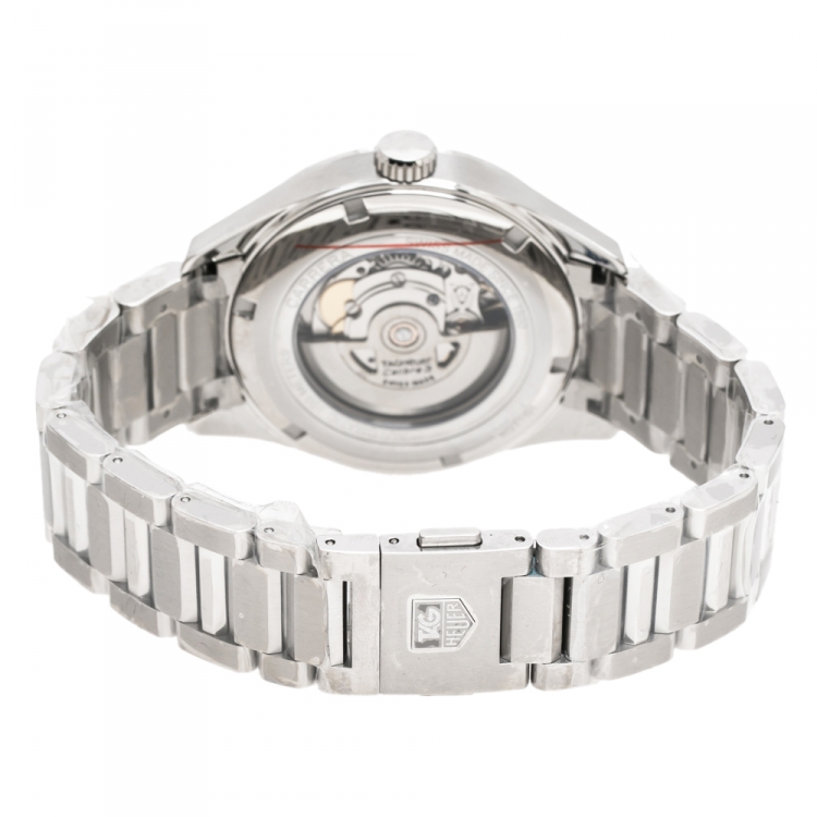 Pre Owned Tag Heuer Blue Stainless Steel Carrera Caliber 5 WAR201E.BA0723 Men's Wristwatch 41 mm