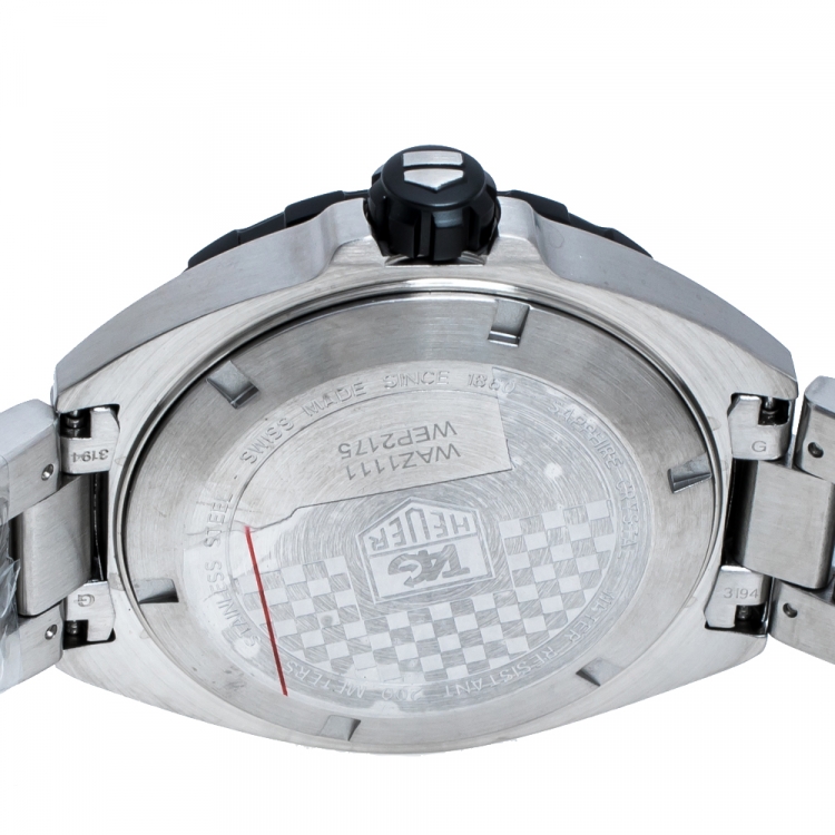 Pre Owned Tag Heuer White Stainless Steel Formula 1 WAZ1111.BA0875 Men's Wristwatch 41 mm