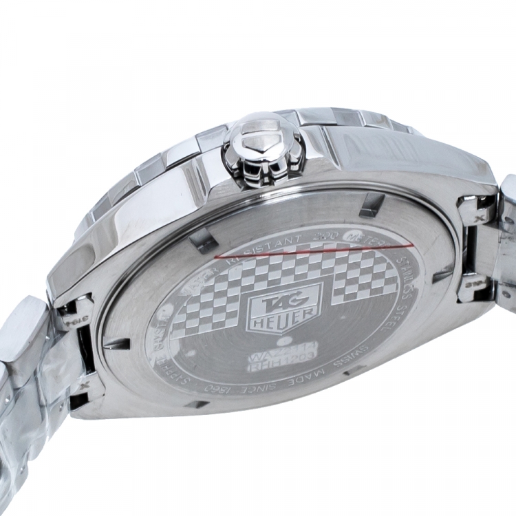 Pre Owned Tag Heuer White Stainless Steel Formula 1 WAZ1114.BA0875 Men's Wristwatch 41 mm