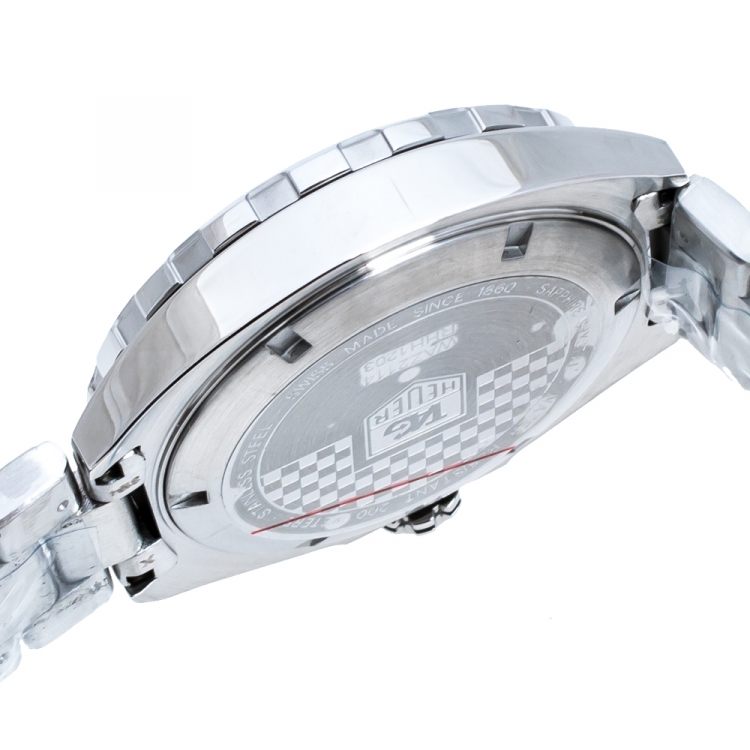 Pre Owned Tag Heuer White Stainless Steel Formula 1 WAZ1114.BA0875 Men's Wristwatch 41 mm
