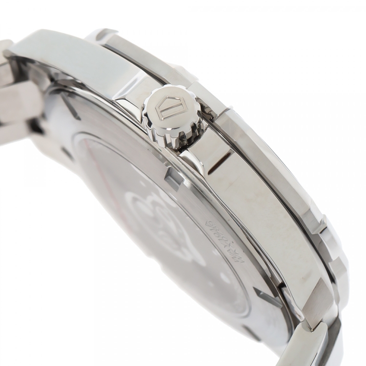 Pre Owned Tag Heuer Black Stainless Steel Aquaracer WAY101A.BA0746 Men's Wriswatch 43 mm